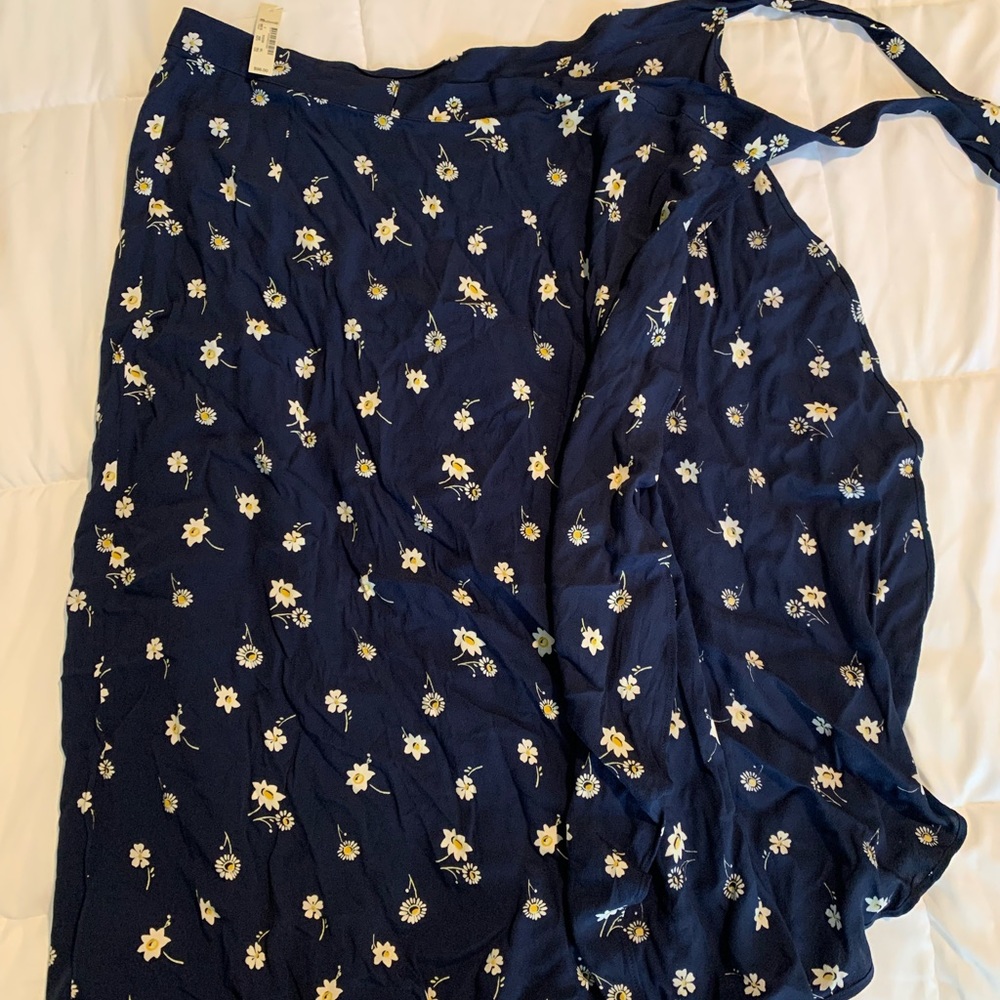 Madewell wrap floral skirt